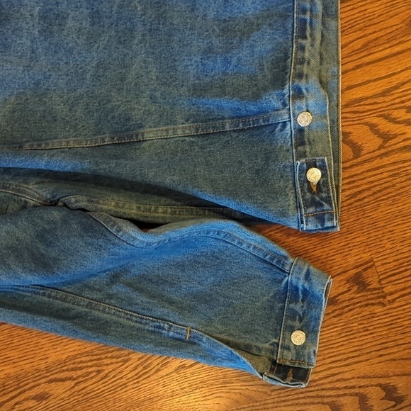 Vtg. Southern Pacific Railroad oversized denim truckers jean jacket sz XXL - Picture 8 of 11